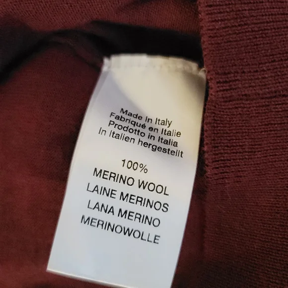 Paul Smith Wool Maroon V-Neck Sweater